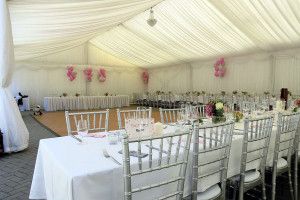 Wedding in a courtyard tent